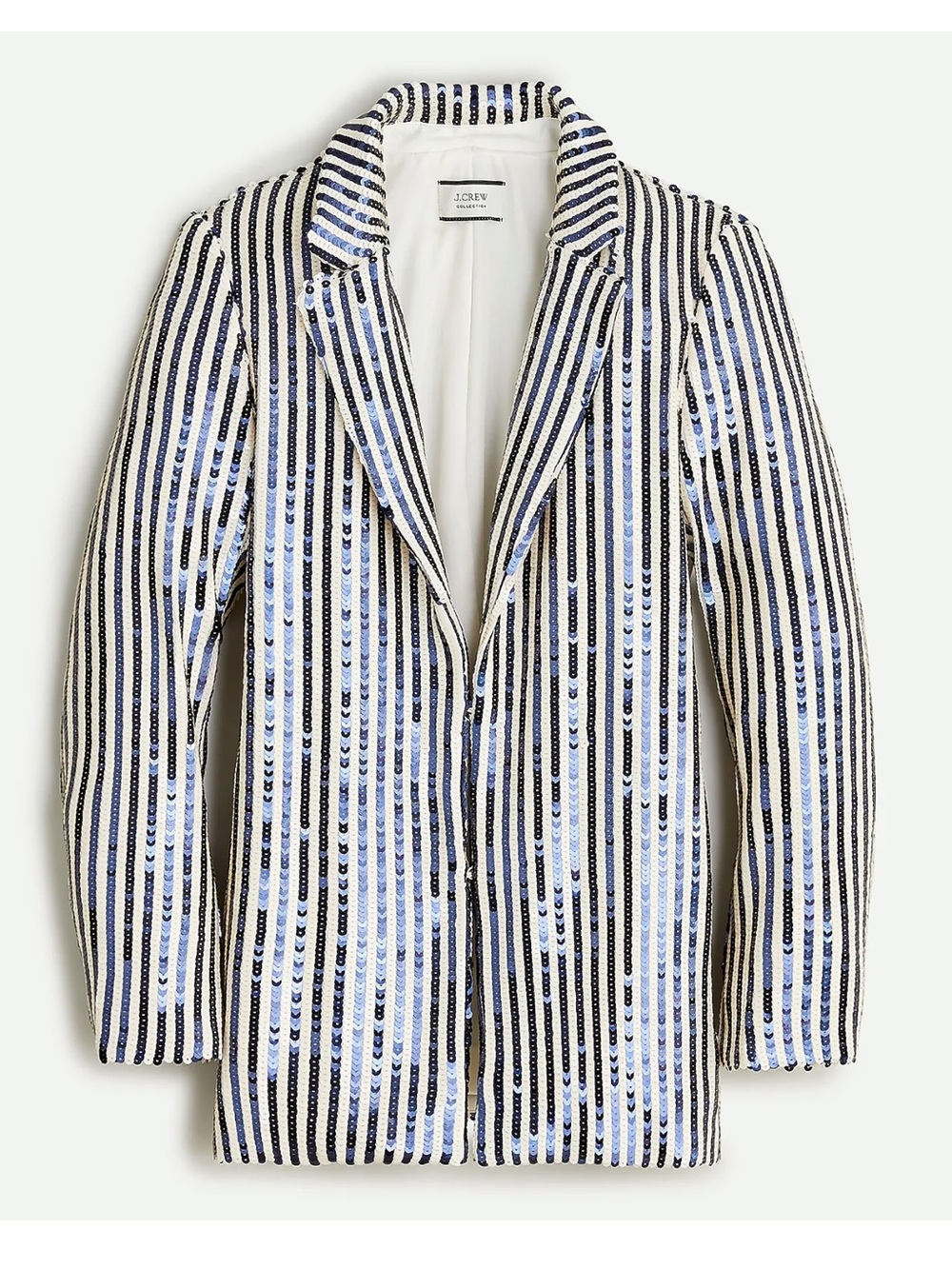 NWT J. Crew Collection Drapey Blazer in Sequin Stripe Size S NWT